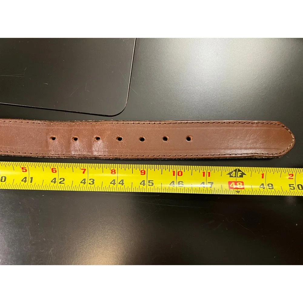 RedHead‎ Mens Brown Genuine Leather Belt Size 42 Silver Buckle Made in Mexico